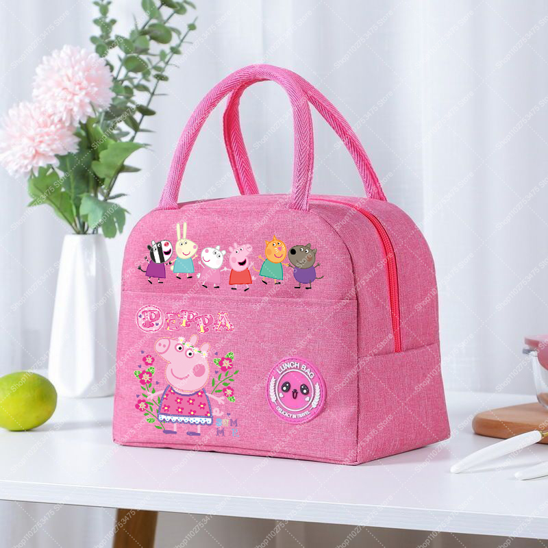 Food Z - Mädchen Anime Niedliche Lunch-Tasche Cartoon Peppa