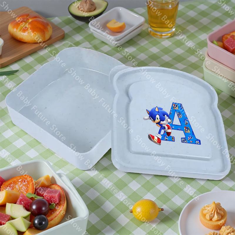Food Z - Neue Cartoon-Sonic-Buchstaben A-Z Sandwich-Aufbewahrungsbox für Jungen,