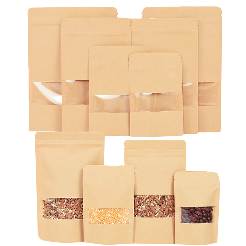 Food Z - 20/50 stücke Kraft Papier Zip-Lock Beutel