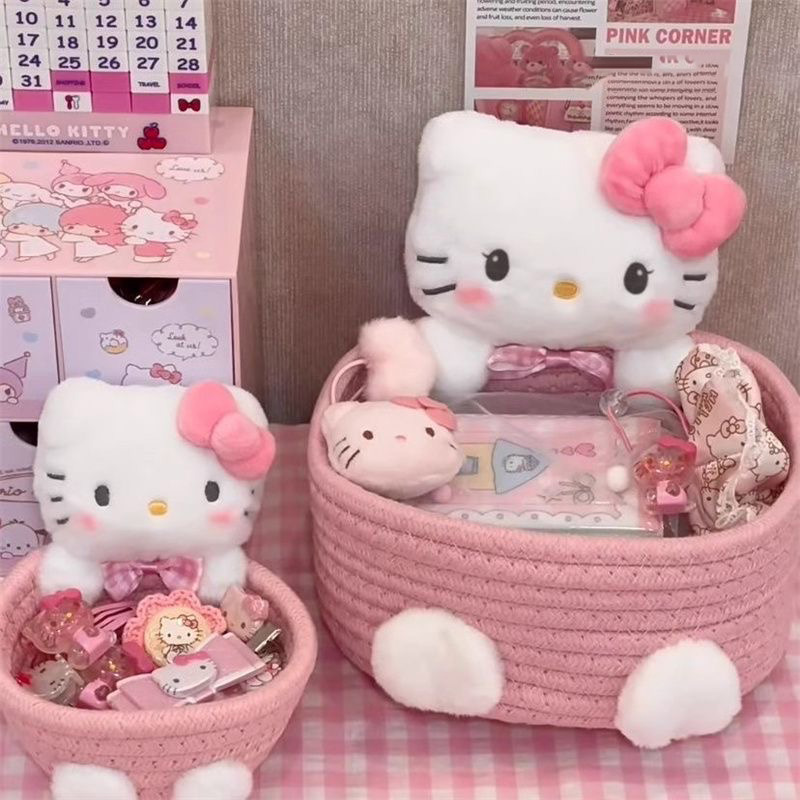 Food Grocery Snacks - Niedlicher katzenförmiger Aufbewahrungskorb, Kawaii-Desktop-Organizer für Snacks,