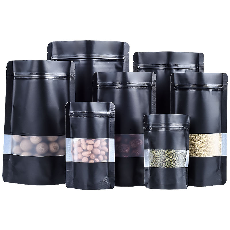 100PCS Stand-up Matte Schwarz  – Food Or Snacks Bewertung und Preis