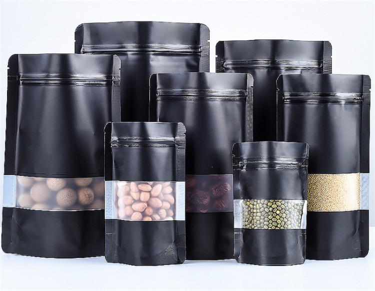 100PCS Stand-up Matte Schwarz  – Food Or Snacks Bewertung und Preis